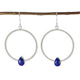 Mariana Blue Solitaire Earrings for Chic Everyday Wear Lapis Lazuli Blue Dangle